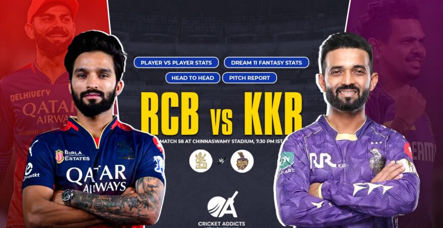 RCB vs KKR Stats, H2H, Pitch, Dream11 & Key Battles